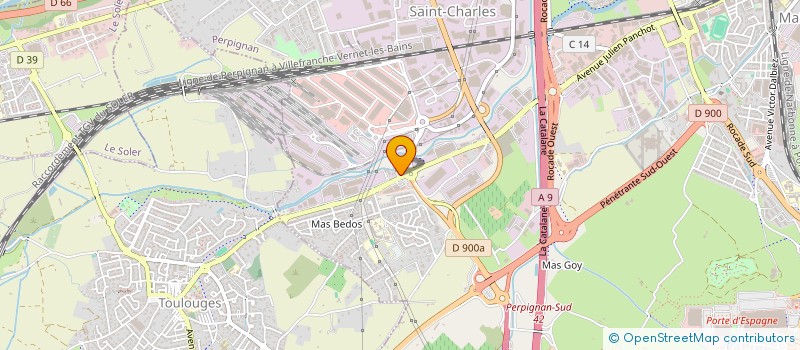 localisation de l'entreprise SCI D'UXELLODUNUM  PERPIGNAN