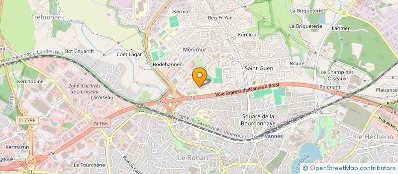 localisation de l'entreprise SCI D.Y. BILLAUD à VANNES