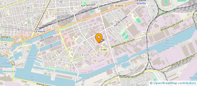 localisation de l'entreprise SCI D'YMONVILLE à LE HAVRE