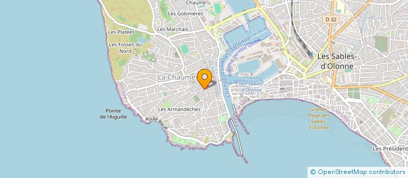 localisation de l'entreprise SCI D'YVRE DE LA CHAUME à LES SABLES D'OLONNE