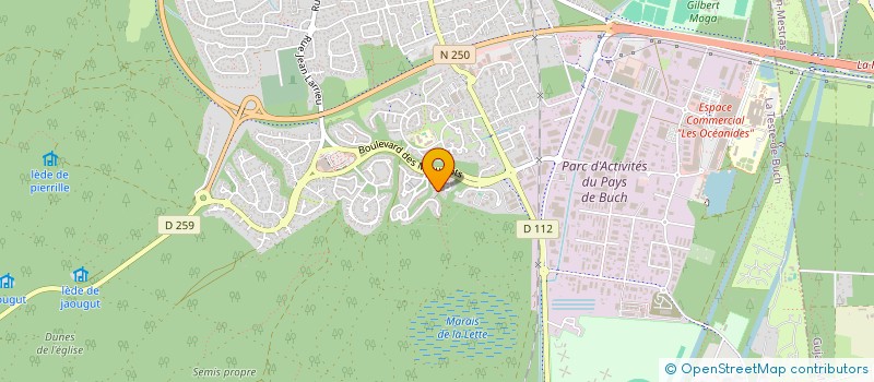 localisation de l'entreprise SCI D2 à LA TESTE-DE-BUCH