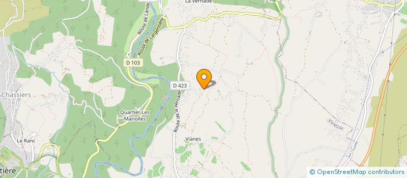 localisation de l'entreprise SCI D2B  VINEZAC