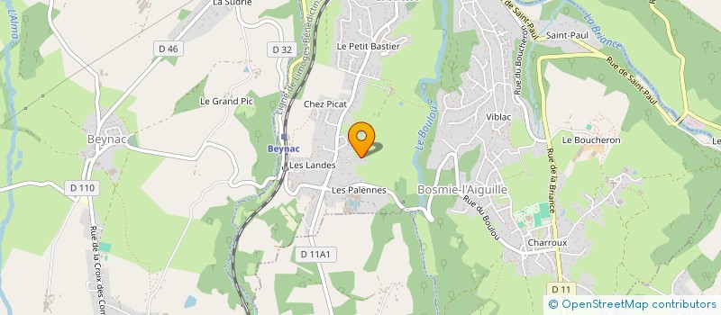 localisation de l'entreprise SCI D2ML BONNET  BOSMIE-L'AIGUILLE