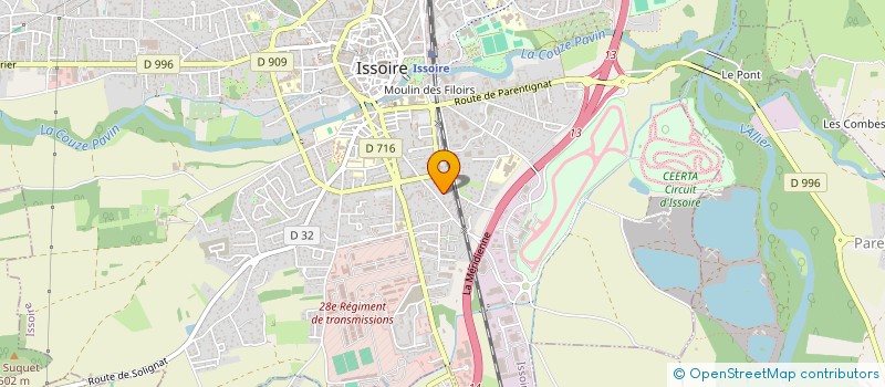 localisation de l'entreprise SCI D2P  ISSOIRE