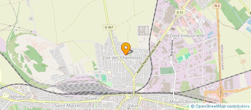 localisation de l'entreprise SCI D2T à LAON