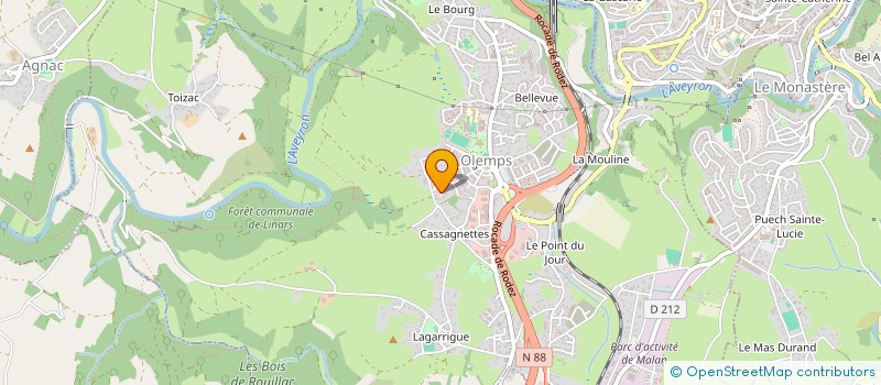 localisation de l'entreprise SCI D3D  OLEMPS