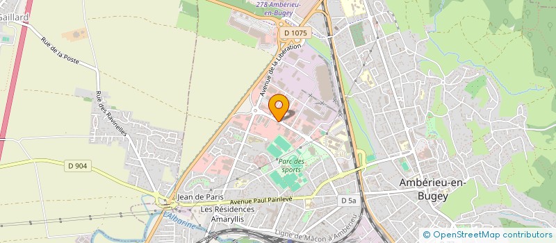 localisation de l'entreprise SCI D5  AMBERIEU-EN-BUGEY