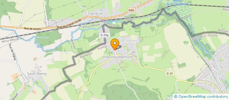 localisation de l'entreprise SCI DA SILVA  VILLE-HOUDLEMONT