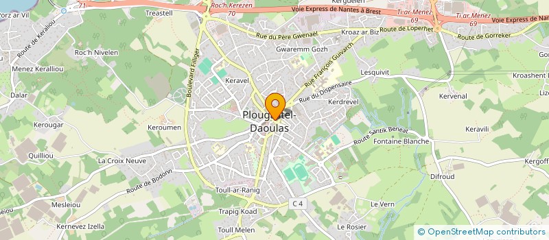 localisation de l'entreprise SCI DABOU  PLOUGASTEL-DAOULAS