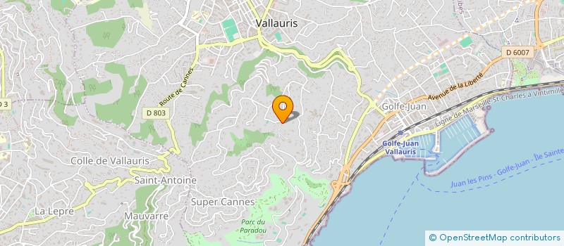 localisation de l'entreprise SCI DACA à VALLAURIS