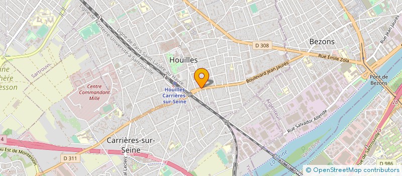 localisation de l'entreprise SCI DACOR  HOUILLES