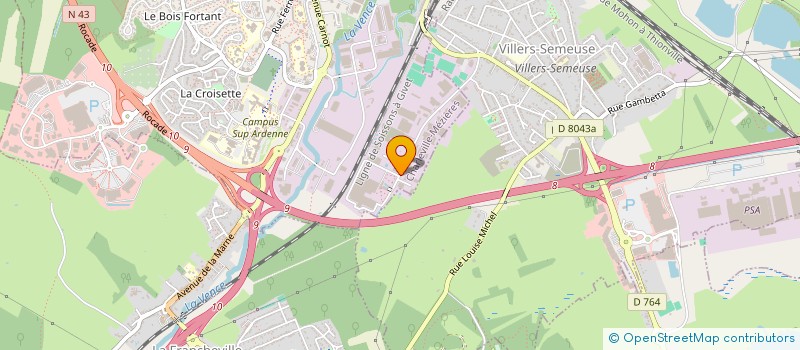 localisation de l'entreprise SCI DACOTE à CHARLEVILLE-MEZIERES