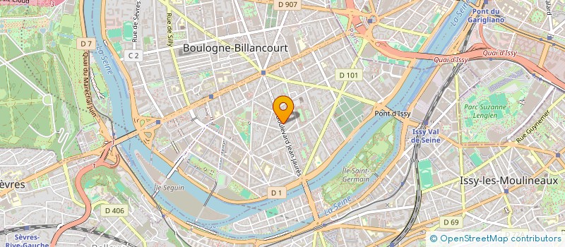 localisation de l'entreprise SCI DALLY à BOULOGNE-BILLANCOURT