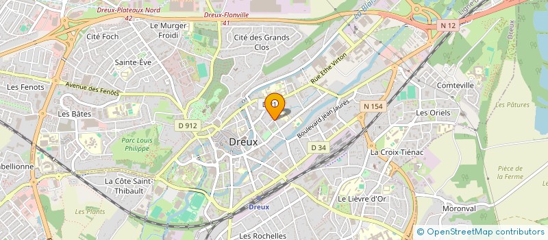 localisation de l'entreprise SCI DALUZEAU  DREUX