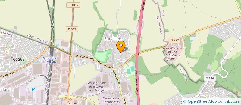 localisation de l'entreprise SCI DAMASA  SURVILLIERS