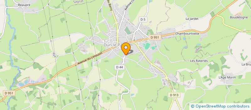 localisation de l'entreprise SCI DAMAT à DUN-LE-PALESTEL