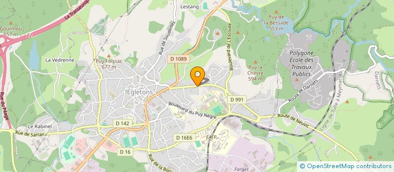 localisation de l'entreprise SCI DAMAT  EGLETONS