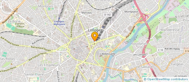 localisation de l'entreprise SCI DAMCOS  LIMOGES