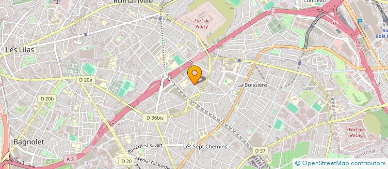 localisation de l'entreprise SCI DAMKI à ROMAINVILLE