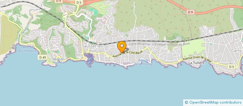 localisation de l'entreprise SCI DAMY  SAUSSET-LES-PINS