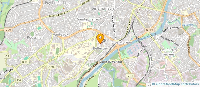 localisation de l'entreprise SCI DANI à LIMOGES