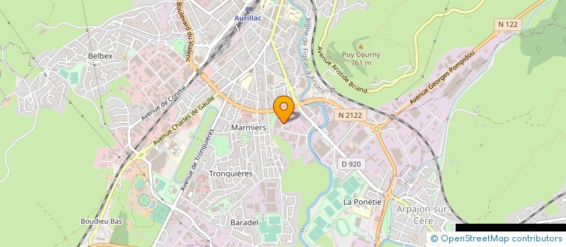 localisation de l'entreprise SCI DANIEL à AURILLAC