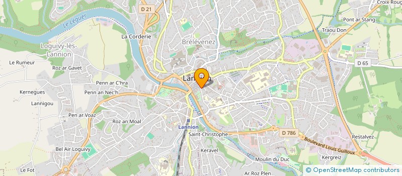 localisation de l'entreprise SCI DANIELLOU GLERON  LANNION