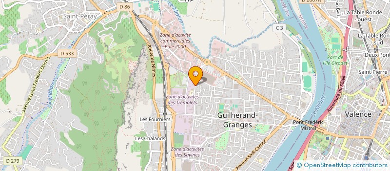 localisation de l'entreprise SCI DANILINE à GUILHERAND-GRANGES
