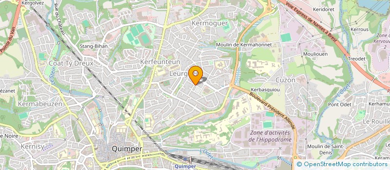 localisation de l'entreprise SCI DANION KERHAMUS  QUIMPER