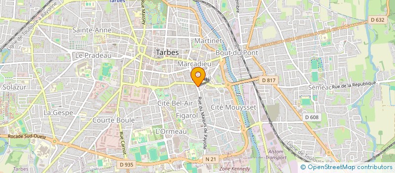 localisation de l'entreprise SCI DANSAUT-IMMO  TARBES