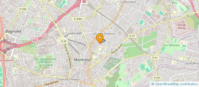 localisation de l'entreprise SCI DANTON à MONTREUIL