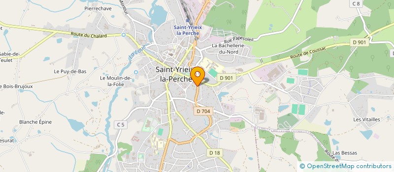 localisation de l'entreprise SCI DANY IMMOBILIER à SAINT-YRIEIX-LA-PERCHE