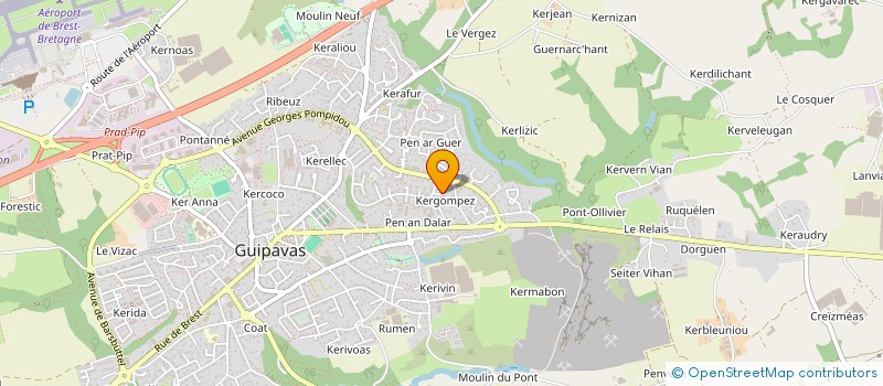 localisation de l'entreprise SCI DAPHNE  GUIPAVAS