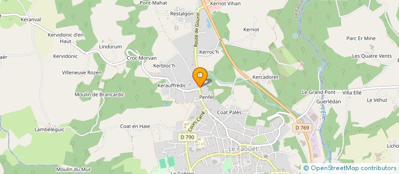 localisation de l'entreprise SCI DAPHNE  LE FAOUET