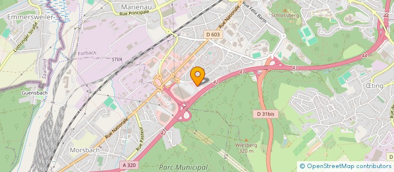 localisation de l'entreprise SCI DAPIVI  FORBACH