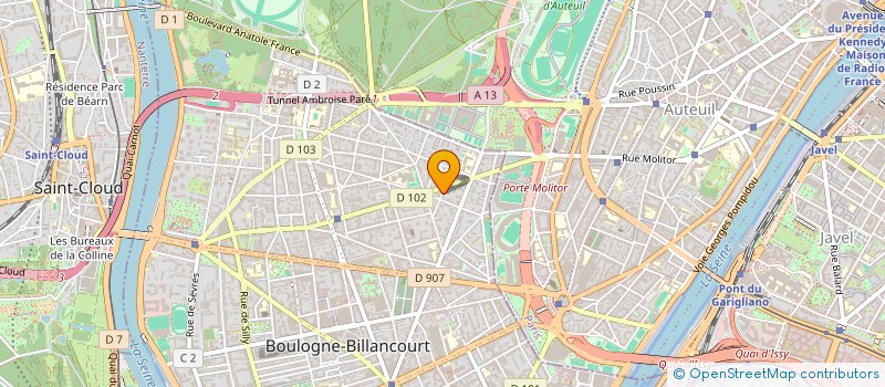 localisation de l'entreprise SCI DARCEL à BOULOGNE-BILLANCOURT