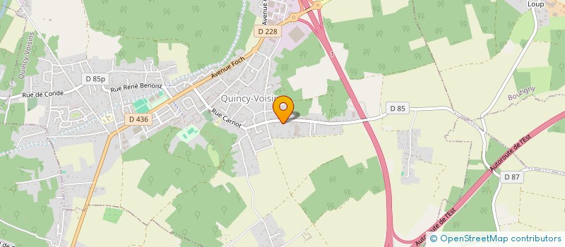 localisation de l'entreprise SCI DARTY MERCIER  QUINCY-VOISINS