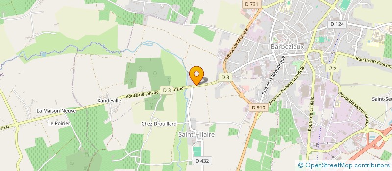 localisation de l'entreprise SCI DARY  BARBEZIEUX-SAINT-HILAIRE