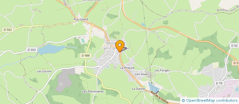 localisation de l'entreprise SCI DAS  MONTAIGUT-EN-COMBRAILLE