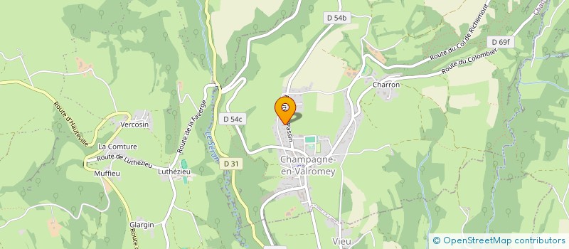 localisation de l'entreprise SCI DASOYA à CHAMPAGNE-EN-VALROMEY