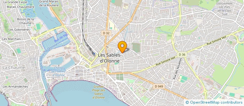 localisation de l'entreprise SCI DASSAULT-FRUCHARDIERES à LES SABLES D'OLONNE