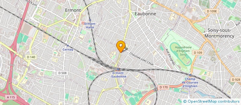 localisation de l'entreprise SCI DATA à ERMONT
