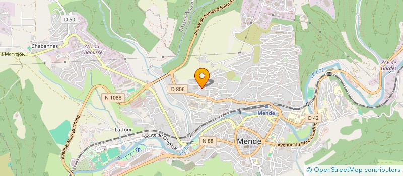 localisation de l'entreprise SCI DAUDE BAROUDI  MENDE