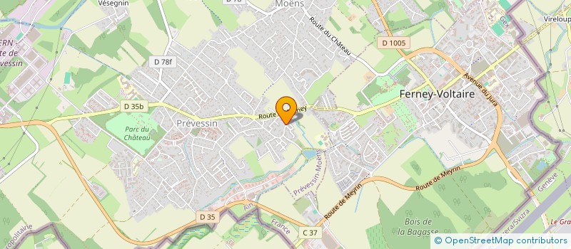 localisation de l'entreprise SCI DAUMAS à PREVESSIN-MOENS