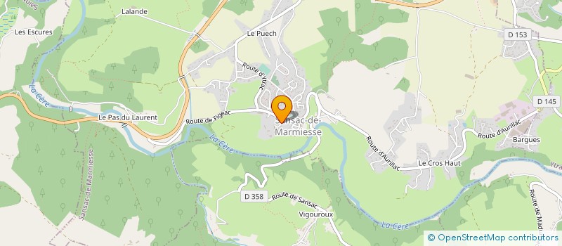 localisation de l'entreprise SCI DAUZET VIALFONT à SANSAC-DE-MARMIESSE