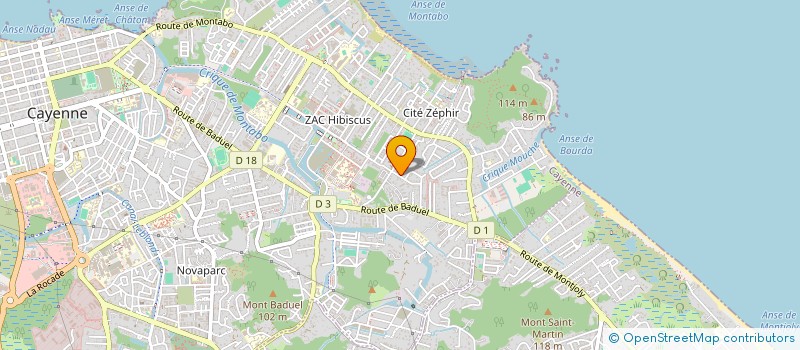 localisation de l'entreprise SCI DAVEEN  CAYENNE