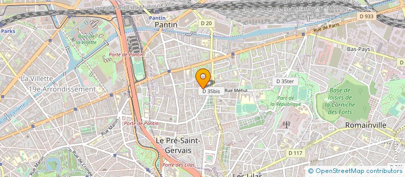 localisation de l'entreprise SCI DAVICAR-H  PANTIN