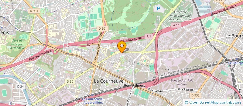 localisation de l'entreprise SCI DAVID à LA COURNEUVE