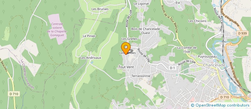 localisation de l'entreprise SCI DAVID  CHANCELADE