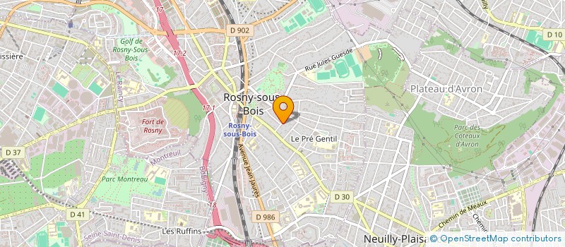 localisation de l'entreprise SCI DAVID ALEXANDRE à ROSNY-SOUS-BOIS